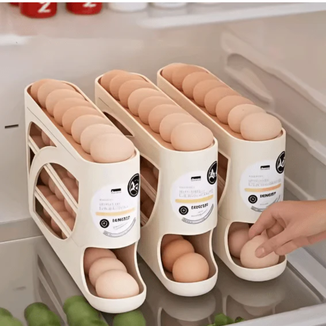 Rolling Egg Dispenser Rack